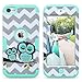 ULAK iPod Touch 7th Generation Case, iPod 6 Case, iPod Touch 5 Case, Heavy Duty Protective High Impact Design Summer Case Hybrid Skin Cover for iPod 5th/6th/7th Generation, Mint Green