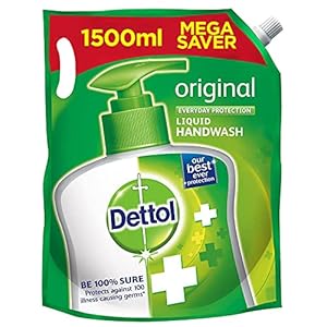 Dettol Liquid Handwash Refill – Original Hand Wash- 1500ml | Germ Defence Formula | 10x Better Germ Protection