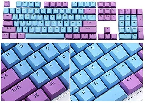 KeyCaps,Mosunx Translucent Double Shot PBT 104 Backlit for Cherry MX Keyboard Switch (B)