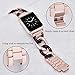 V-MORO Cowboy Chain Band Compatible with Apple Watch Band 38mm 40mm Series 4/3/2/1 Women with Rose Gold Stainless Steel Metal Buckle iWatch Replacement Resin Wristband Strap (Rose Gold+Tortoise 38/40)