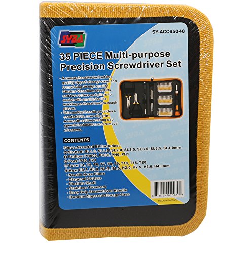 Syba 35 Piece Multi-Purpose Precision Screwdriver Set in a Zipper Organized Case (SY-ACC65048)