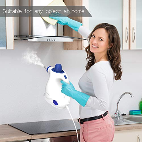 Comforday Steam Multi Purpose Cleaners Carpet High Pressure Chemical Free Steamer with 9-Piece Accessories, Perfect for Stain Removal, Curtains, Car Seats,Floor,Window Cleaning, White