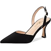 Athlefit Closed Pointed Toe Heels for Women Dress Work Wedding Party Slingback Stiletto Pumps Shoes