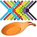 SourceTon 6 Pack Non-Slip Foldable Silicone Trivets in Cute Colors, Silicone Pot Holder, Hot Pad, Pot Holder, Free Bonus Spoon Rest/Balloon Whisk Rest