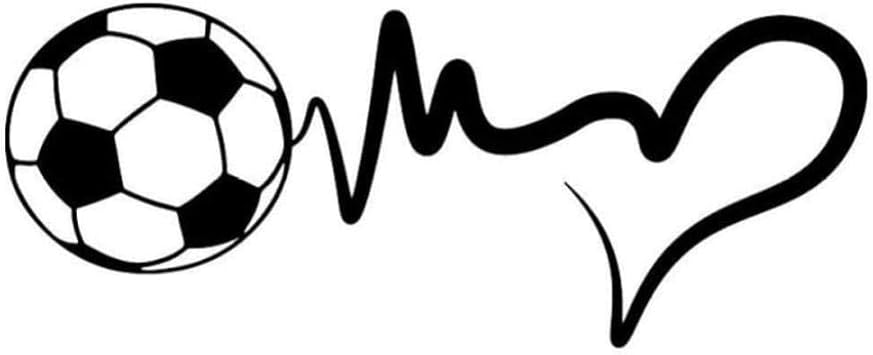 Amazon Co Jp Uyedsr 車のステッカー バンパースポーツサッカーボールハートビートビニールオートバイ車のステッカー 16 4cmx6 6cmの車のステッカー スポーツ アウトドア