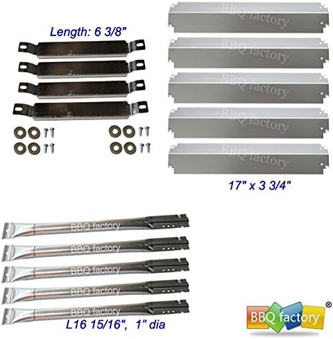 bbq factory® Replacement Charbroil Commercial 463268806 Burner,Carryover Tubes,Heat Plate