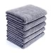 IWEIK Towels Multi-Purpose Microfiber Soft Fast Drying Sports Travel Gym Outdoor Washcloths 5-Pack(14 x 30 Inch) (Grey)
