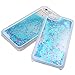 Glitter iPhone 6 Case, BEBONCOOL(TM) Quicksand Glitters Stars Liquid Transparent Hard Back Case Cover for iPhone 6 (4.7 Inch) [LIFETIME WARRANTY](Blue)