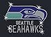 Seahawks Angel Wings Green Blue Football Rhinestone V Neck Long Sleeve Tee Shirt