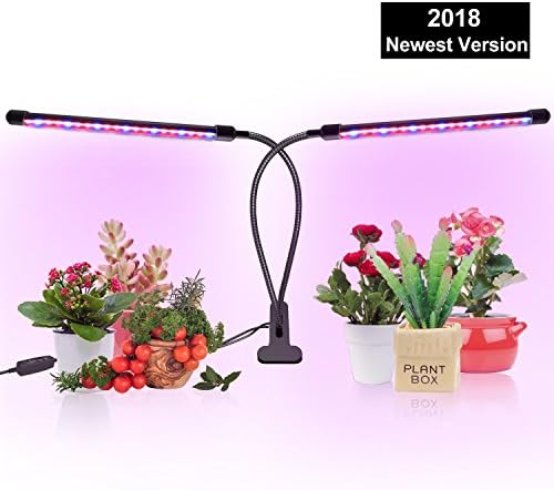 Coson CS-001-B Grow Light, Grow Lights for Indoor Plants, Coson 18W 40 LED Bulbs Timm 14.2 5.2 3.2 black