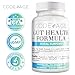 Codeage Gut Health Supplements Vegan Formula - L Glutamine, Zinc, Turkey Tail Mushroom Powder, Tonic Mushroom, Maitake, Micro Algae, Mineral, Licorice Root DGL - Probiotics, Prebiotics - 180 Capsules