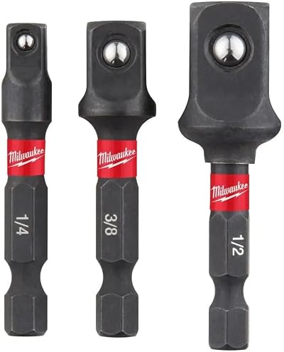 Milwaukee Shockwave Impact Socket Adaptor Set 3pc