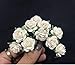 Thai Decorated 100 pcs Mini Roses White Color 15 mm Mini Paper Flowers Mulberry Paper Flowers Scrapbooking Embellishment Wedding Card Supplies Mini Paper Roses White