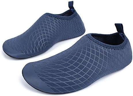LINGMAO Boys Water Shoes Barefoot Swimming Skin Shoes Aqua Socks Girls Kids for Beach Pool (2.5-3.5M Blue)