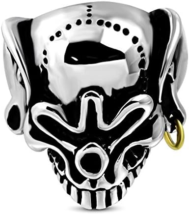 Stainless Steel 3 Color Fractured Ghost Skull Biker Ring
