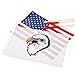szlzhsm Safety Flag Six Foot Heavy Duty Fiberglass Pole Polyester Full Color Tear-Resistant Waterproof Flag Orange Safty Flag Eagle and American Flag