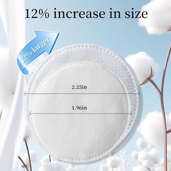 SHINO ROUND COTTON MAKEUP REMOVER PADS – 100 COUNT CHEMICAL FREE ROUND COTTON PADS – 100% COTTON FACE PADS FOR PERSONAL CARE & DAILY COMESTICS – HYPOALLERGENIC COTTON PADS FOR SENSITIVE SKIN (1 PACK)