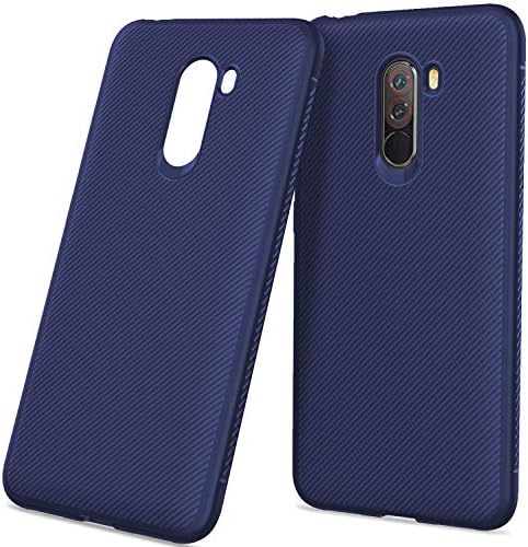 GEEMEE Xiaomi Pocophone F1 Case, Soft Shell Simple Stylish Anti - Scratch Protector Cover for Xiaomi Pocophone F1 (Blue)