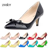 ZriEy(TM) Women's Middle heel shoes Bow Simple Pumps Elegant Sexy Fashion Pointed Toe Shoes