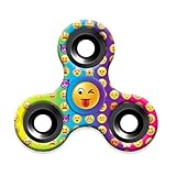 XILALU Lovely Emoji Fidget Spinner Triangle Single Finger Decompression Gyro Stress Reducer, Perfect For ADD, ADHD, Anxiety, and Autism Adult Children (A)