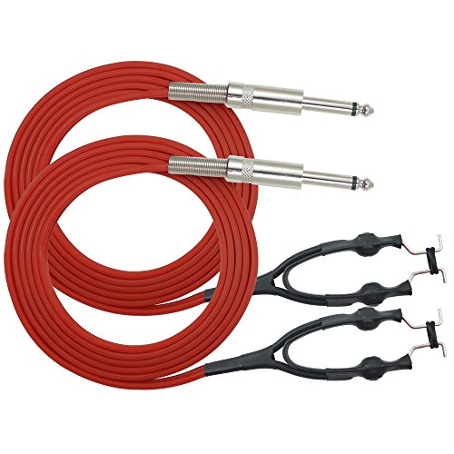 ITATOO 2pcs Tattoo Clip Cords Silicone Soft 5.9 Feet 1.8M Tattoo Clip Cord for Tattoo Machine Tattoo Power Supply Tattoo Wire Red