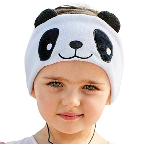 Firik Kids Headphones - Easy Adjustable Kids Costume Headband Silky Headphones for Children, Perfect for Travel and Home - Panda
