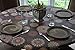Covers For The Home Deluxe Elastic Edged Flannel Backed Vinyl Fitted Table Cover - Medallion Pattern - Small Round Oblong Oval - Fits Tables up to 40