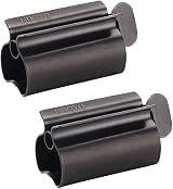 UDQYQ Toothpaste Squeezer 2 Pack - Stainless Steel Tube Wringer Matte Black view 1