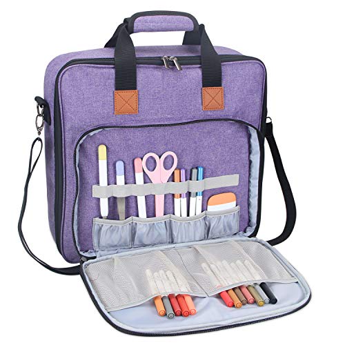 Luxja Carrying Bag for Cricut Accessories and Laptop (Fits for Most Brands), Purple