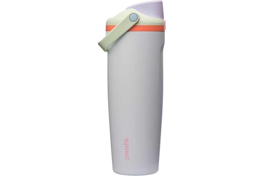 Owala FreeSip Sway Insulated Stainless Steel Water Bottle with Two-Way Spout, Built-In Straw and Bucket Handle, Made for Travel, School, and Sports, 30oz, BPA Free, Leak Proof, Beach House