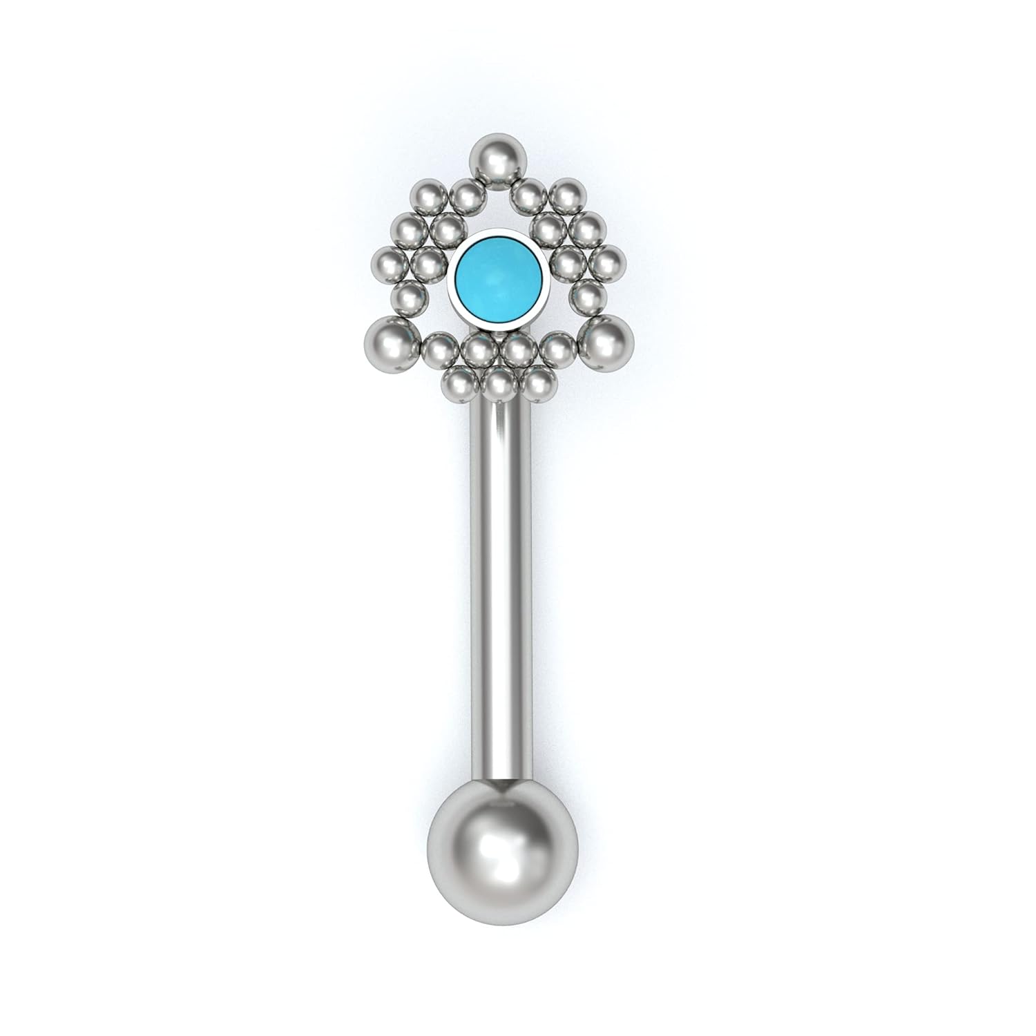 VCH Barbell Titanium VCH Piercing Jewelry Turquoise