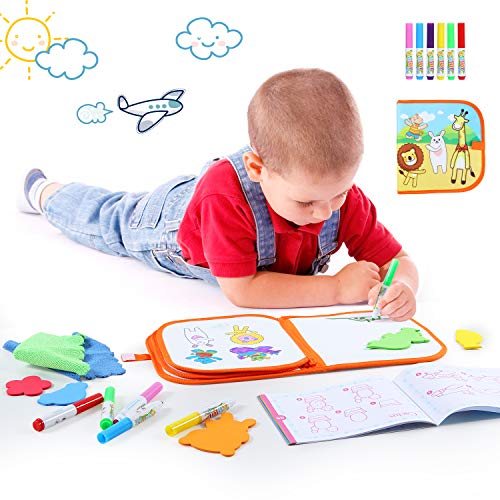 Drawing Doodle Booklet Toys for Kids，Magic Drawing Booklet with Washable Color Pen Reusable Portable Travel and Erasable Activity Painting Kit Gift for Boys Girls and Toddles 3+ - Thumbnail 7