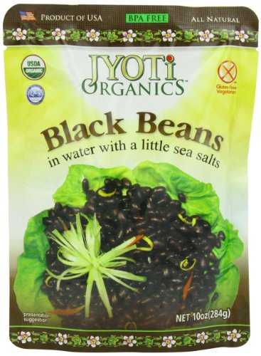 Jyoti organic black beans, 10 ounce (pack of 6)