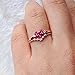 Gieschen Jewelers -Crystal V- 18K Rose/White Gold-Plated CZ Crystal Dainty Ring