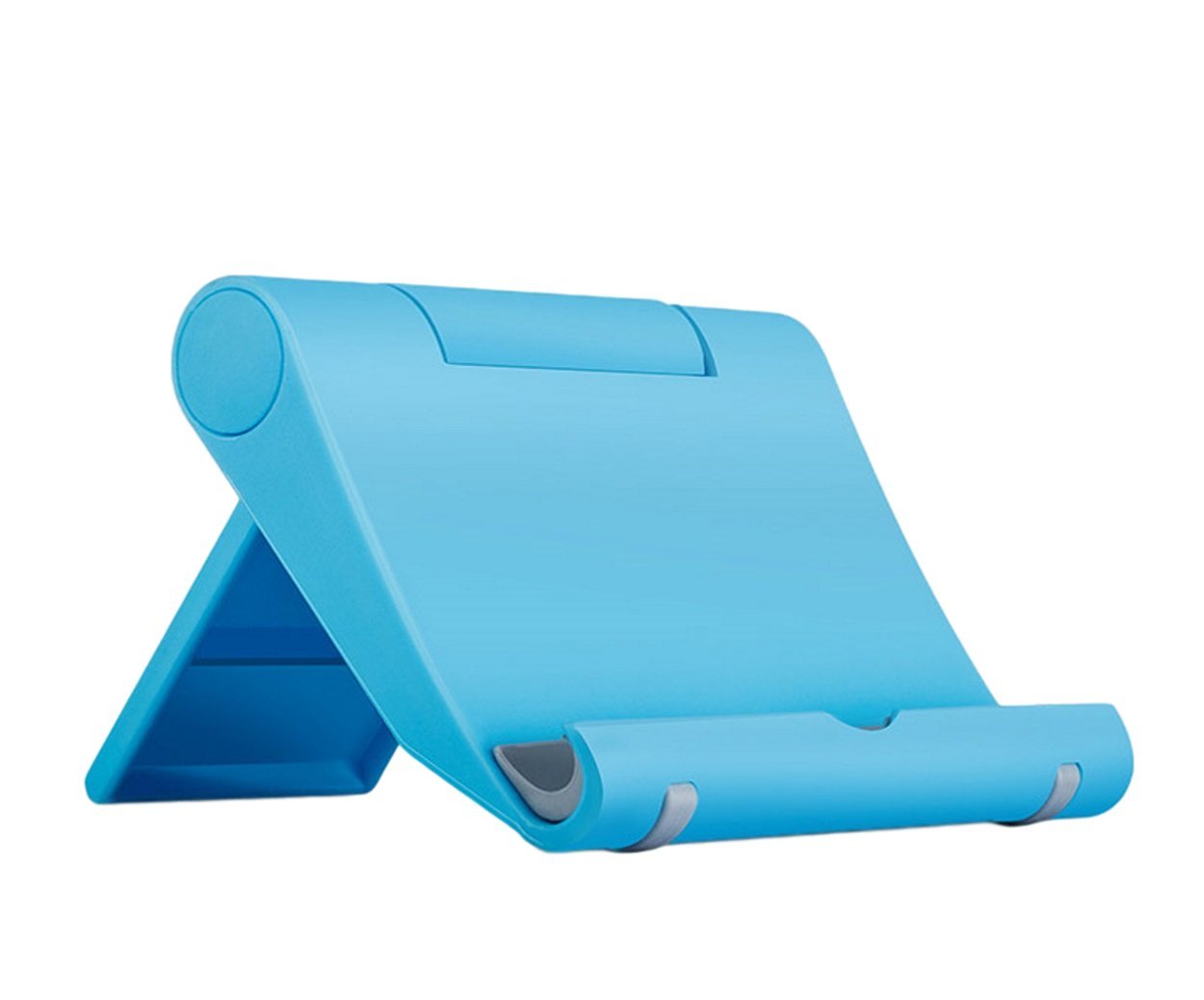 Universal Foldable Mobile Phone Holder, Multi-Angle Desktop Phone Stand for Mobile Phones, Smartphones, Tablets, Phablets, E-Reader, iPhone, iPad & Co. (Blue)