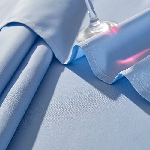 YEMYHOM Spill-Proof Fabric Rectangle Tablecloth for Dining Room, Wedding and Party (60 x 84", Light Blue)