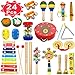 Kids Musical Instruments, PETUOL 36 PCS Valentine's Day Musical Percussion Instrument Set for Toddlers, Xylophone Tambourine for Children Preschool Education, Kids Early Learning Musical Toys Backpack