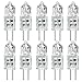 20W G4 Halogen Light Bulbs G4 Bin-Pin Base Light Bulb JC Type 12 Volt Dimmable Soft White 2800k (Pack of 10)