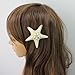 Dxhycc Stylish Real Starfish Special Sea Lover Hairpin Star Hair Clip Gift 1 pc Beige