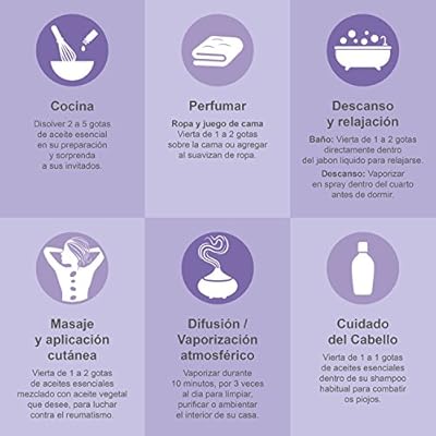 Aceite Esencial de Lavanda Puro 30 ml, 100% Natural y Bio ...