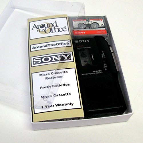 Sony M-677V Microcassette handheld Voice Recorder Reboxed In Gift Box with Accessories