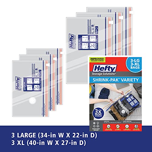 Hefty Shrink-Pak Vacuum Storage Bags - Space Saver for Under Bed Storage, photo 9
