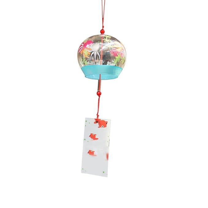 Vosarea Japanese Glass Wind Chimes Hanging Wind Chime Pendant Label