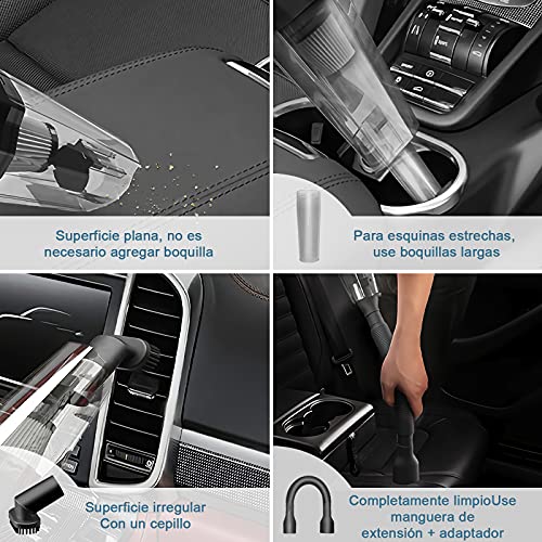 aifulo Aspiradora de Mano sin Cable Potente Aspiradoras 8000PA 120W,Aspirador de Mano con Luz LED y Carga Rápida,Aspirador en Seco y Hmedo para Coche Hogar y Oficina