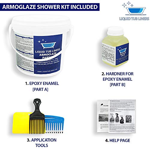 Armoglaze Shower Base Refinishing Kit, Easy Pouron Application