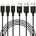 [3 Pack] EZOPower 6ft / 2M Extra Long Micro USB Sync and Charging Data Cable for Android Smartphone, Samsung, HTC, Nokia, Motorola, ZTE, Sony, LG, GPS and More ( Black )