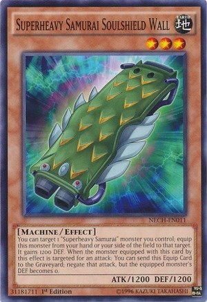 Yu-Gi-Oh! - Superheavy Samurai Soulshield Wall (NECH-EN011) - The New Challengers - 1st Edition - Common