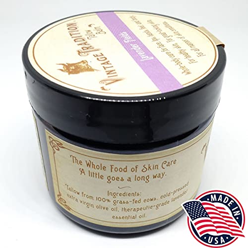 Beef Tallow All Purpose Balm Healing, Hydrating Lavender Oil Skin