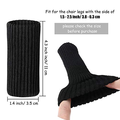 furniture pads 32 Pcs chocolate color black Protective floor kitchen chairs socks for table etc table chair legs cover