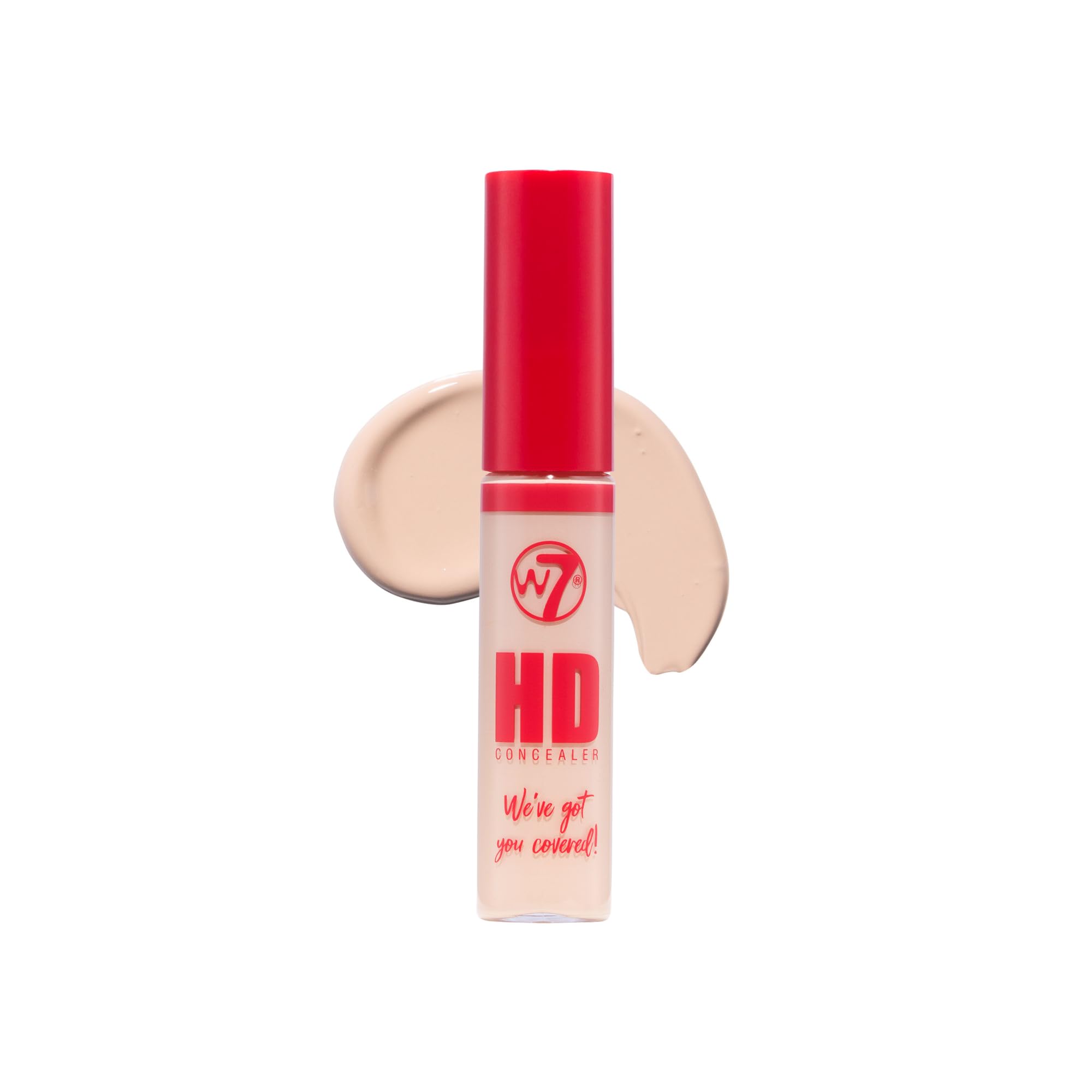 W7 HD Concealer - Rich and Creamy Matte Formula - Medium Lasting & Buildable Coverage (LW5 Light Warm)